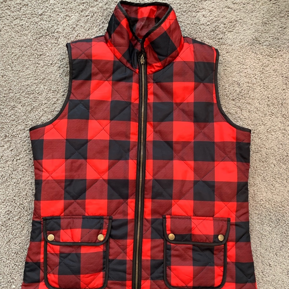 Buffalo plaid vest
